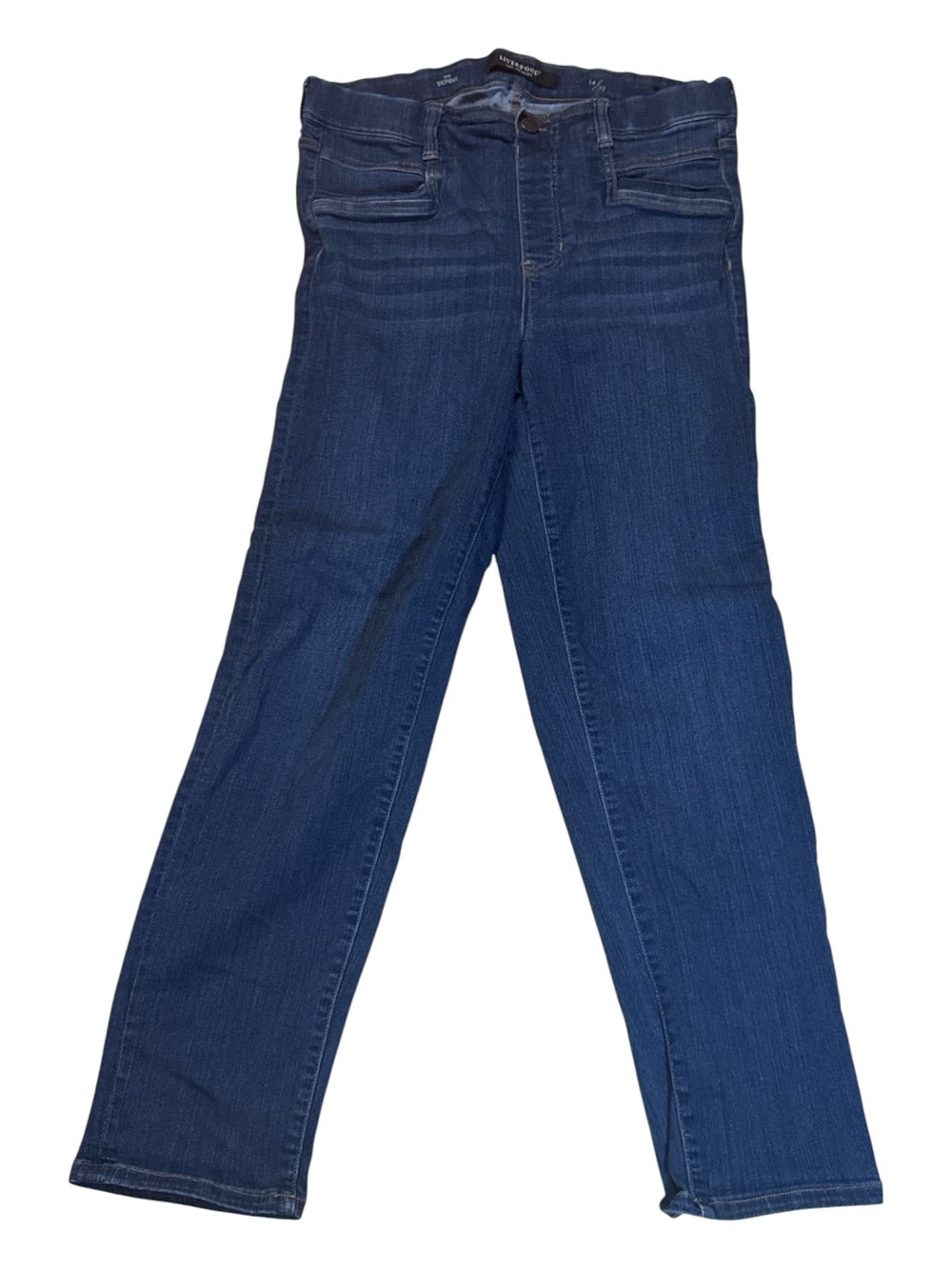 Liver Pool Los Angeles Women's Skinny Jeans Blue pull on 14/32 - Picture 1 of 6